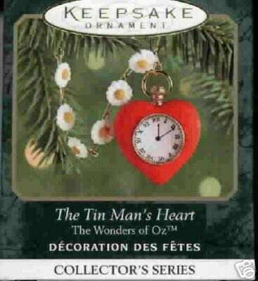 TIN MAN'S HEART Wizard of Oz Miniature Hallmark Ornament 2000