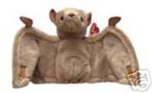 Ty Batty BUDDY Halloween Bat~Plush~Velcro Wings