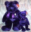 Ty PRINCESS Di Beanie Baby & Buddy~ Plush set of 2 Bears- New!