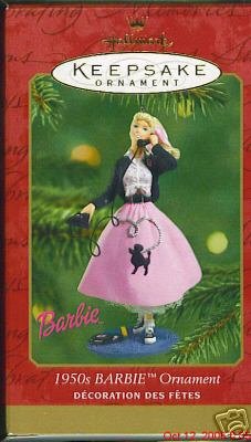 Hallmark 1950s BARBIE 2001 Ornament POODLE SKIRT 1950's