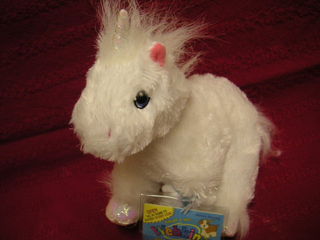 WEBKINZ UNICORN~LIL' KINZ~Retired~Sealed Tags~Secret Code~New!