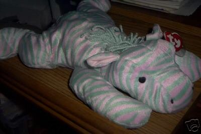 ZULU Ty Pillow Pal Zebra 1996 Soft & Cuddly for Baby