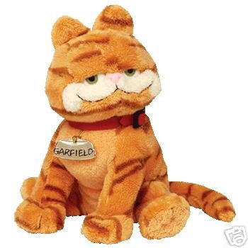 Original Ty GARFIELD Beanie Baby w/ Golden Name Tag- New
