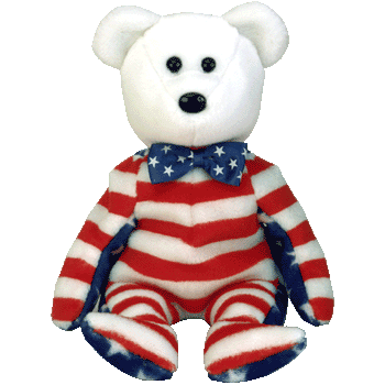 Ty WHITE LIBERTY Beanie Baby- Retired