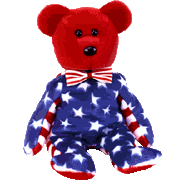Ty RED LIBERTY Beanie Baby Bear