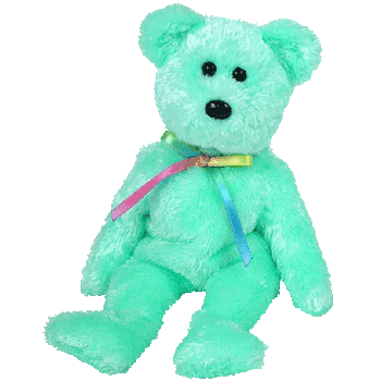 Ty LIME Green SHERBET Beanie Baby Bear