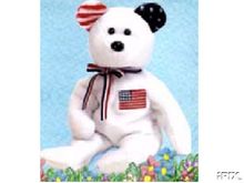 White America Beanie Baby w/ Reversed Ears-Retired