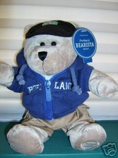 STARBUCKS PORTLAND Bearista 2007 Bear~Plush~Oregon