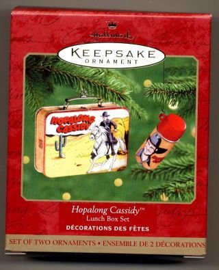 HOPALONG CASSIDY Lunch Box & Thermos Hallmark 2000 Lunchbox Ornaments
