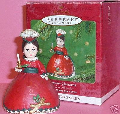 Madame Alexander~VICTORIAN CHRISTMAS Doll~2001 Hallmark Ornament 6th in Series
