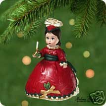 Madame Alexander~VICTORIAN CHRISTMAS Doll~2001 Hallmark Ornament 6th in Series