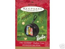 1961 BARBIE Hatbox Case~ Hallmark 2001 Ornament