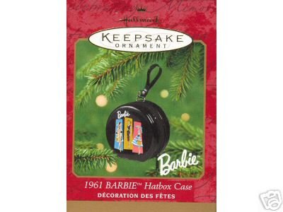 1961 BARBIE Hatbox Case~ Hallmark 2001 Ornament