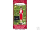 BARBIE Busy Girl Fashion w/ Portfoilo~set of 2 Hallmark 2001 Ornaments~8th in Series