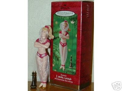 2000 Hallmark I Dream of Jeannie~Set of 2 Hallmark Ornaments