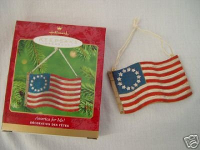 Hallmark 2001 America For Me!~ Patriotic Flag ornament