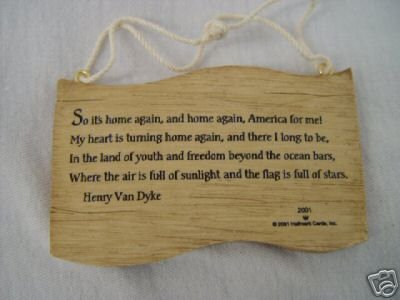 Hallmark 2001 America For Me!~ Patriotic Flag ornament
