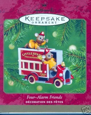 Four-Alarm Friends- Firefighter Mouse~Hallmark 2001 Ornament