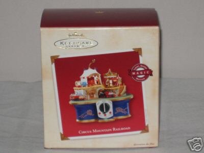 CIRCUS Mountain RAILROAD Magic Hallmark Ornament 2002~Music~Movement