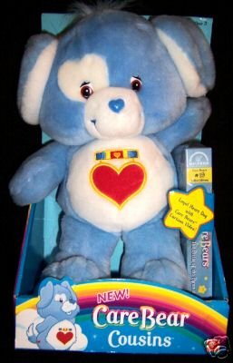 Care Bears Cousin Plush LOYAL HEART DOG w/VHS Video~NEW