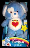 Care Bears Cousin Plush LOYAL HEART DOG w/VHS Video~NEW
