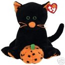 Ty Halloween SUPERSTITION Beanie Baby BLACK CAT