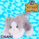 Webkinz GRAY & WHITE CAT Retired~Sealed Tag +Secret Code~GREY