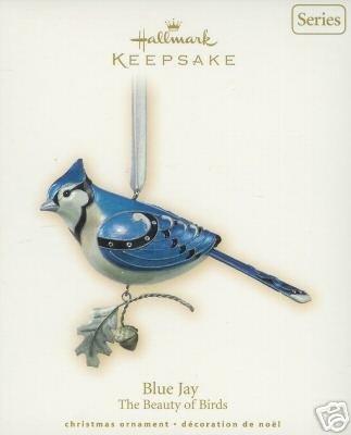 NEW Hallmark 2007 BLUE JAY~3rd - Beauty of Birds Christmas Ornament Series