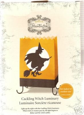HALLOWEEN PARTY LUMINARIES~Hallmark Hauntington Cackling Witch~Luminary+Batteries