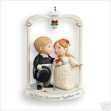 MARRIED & MERRY~Bride/Groom~Hallmark Ornament 2007