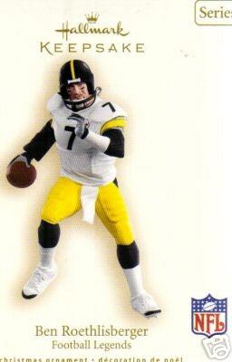 2007 Hallmark BEN ROETHLISBERGER- PITTSBURGH STEELERS Ornament