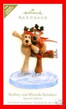 Hallmark 2007 RODNEY and RHONDA REINDEER Special Limited Ornament