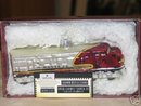 Lionel 1950 Santa Fe Locomotive~Blown Glass 1999 Hallmark Christmas Train Ornament~Crown Reflections