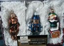 CHILDHOOD TREASURES~Blown Glass 1999 Hallmark Set of 3 Ornaments~Crown Reflections