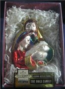 THE HOLY FAMILY~Blown Glass 1999 Hallmark Ornament~Crown Reflections