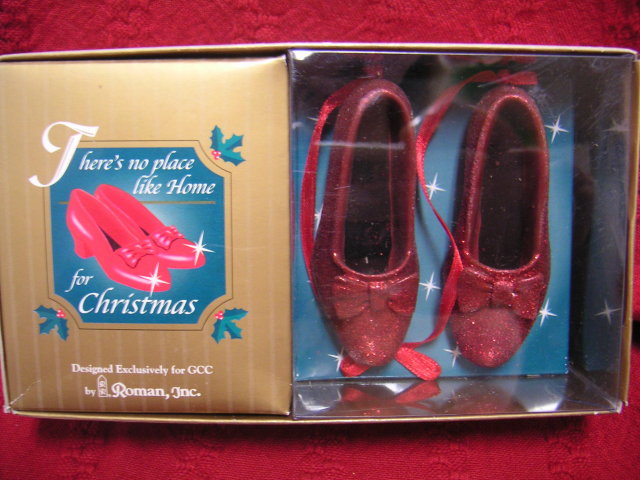 WIZARD OF OZ Dorothy's RUBY SLIPPERS~Roman~Christmas Ornament~Hallmark