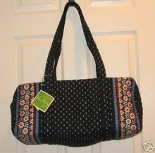 NEW! Vera Bradley SMALL DUFFEL BAG~Retired Alpine Black
