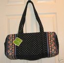 NEW! Vera Bradley SMALL DUFFEL BAG~Retired Alpine Black