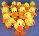 12 Ty QUACKERS Beanie Babies(Baby)~1 dozen~ Easter Party Favors~Mint