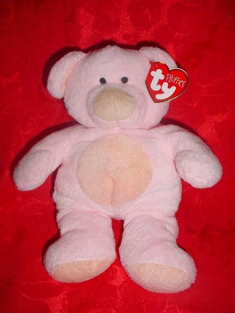 Ty PINKS Pluffies~Pink Bear Cub~ Baby Ty~Pluffie~Ty Lux~NEW!