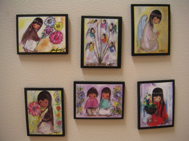 6 DeGrazia Ceramic MAGNETS~Southwest~Indians
