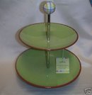 2 Tier Serving Tray Two-Tiered Platter Plate ~ Lovely! by Hallmark