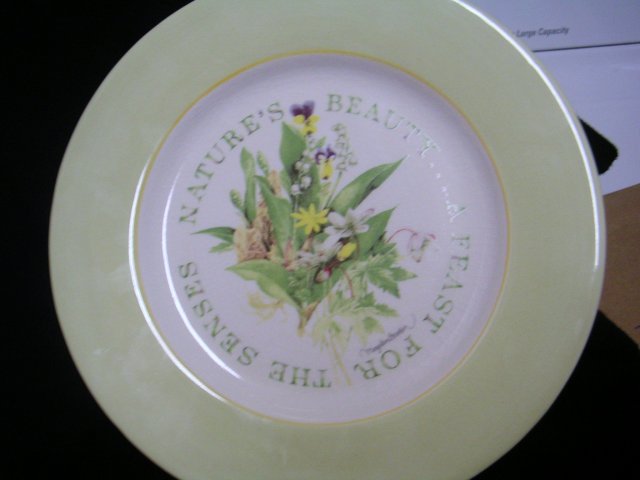 MARJOLEIN BASTIN Floral Ceramic Plate~Hallmark