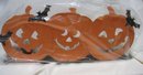 Hallmark Halloween Pumpkin Tealight Candle Holder~Metal ~for 3 Candles