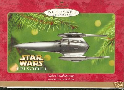STAR WARS~Naboo Royal Starship~Hallmark 2001 Ornament