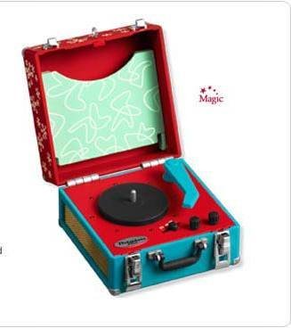 New! 2008 Hallmark COOL YULE RECORD PLAYER~Club Exclusive MAGIC Ornament~3 Records