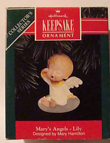 1992 Hallmark LILY~5th in MARY'S ANGELS Ornament Series
