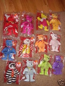 McDonalds 25th Anniversary Set of 12 TY BEARS~Happy Meal~Sealed Bags