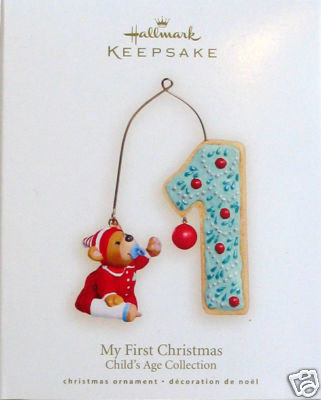 Hallmark 2007- 2008 BABY'S FIRST CHRISTMAS~No Date Undated Ornament~1st