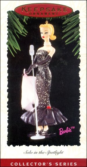 New!1995 Holiday Barbie #2, Solo in the Spotlight~Christmas Ornament